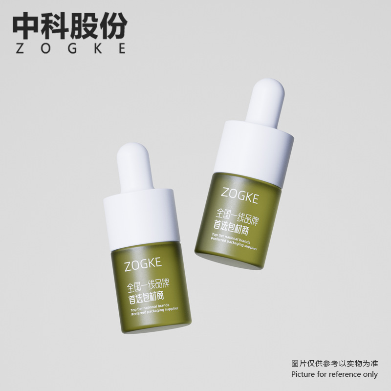 Manufacturer's Ready Stock 5ml Frosted Green Vial Tea Tree Essential Oil Bottle Rose Essential Oil Bottle Sample Glass Bottle