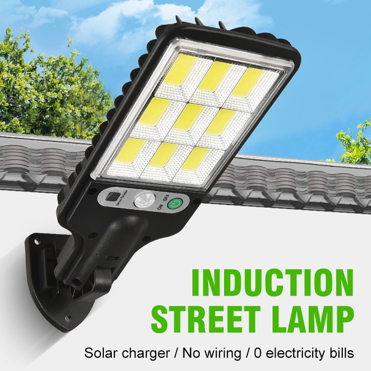 Cross-Border Outdoor Human Body Solar Sensor Light 9 Grids Led Street Light Garden Light Home Wall Lighting Remote Control Road