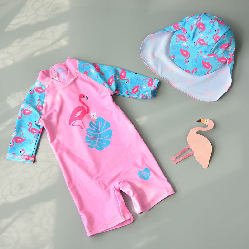 Baby Swimwear ins Baby Children's Girls Children's Sunscreen 1-3 Years Old 3-4 Siaman Infant Girls' Swimwear