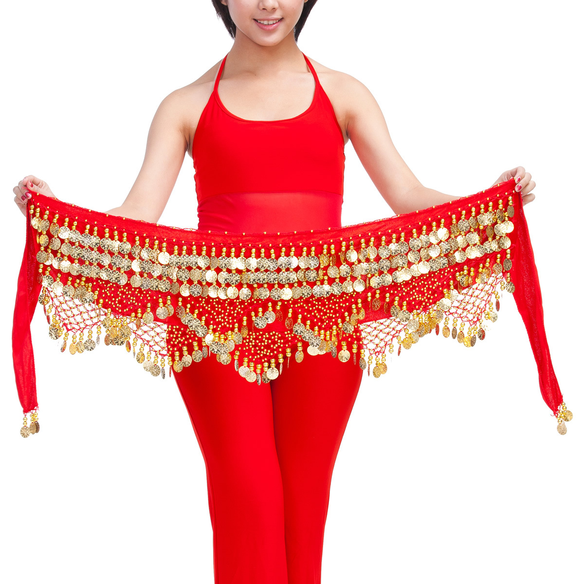 Picture of Dancer Original 320 Currency Three Straight Two Corner Waist Chain Belt Belly Dance Clothing Company Belly Dance Waist Chain