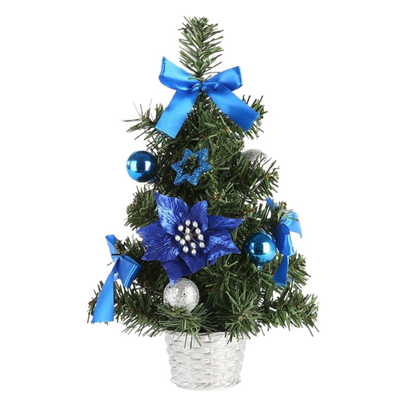 Christmas Tree Decoration Factory Direct Sales Mini Artificial Tree Mini Decorations Family Christmas Gifts 20cm