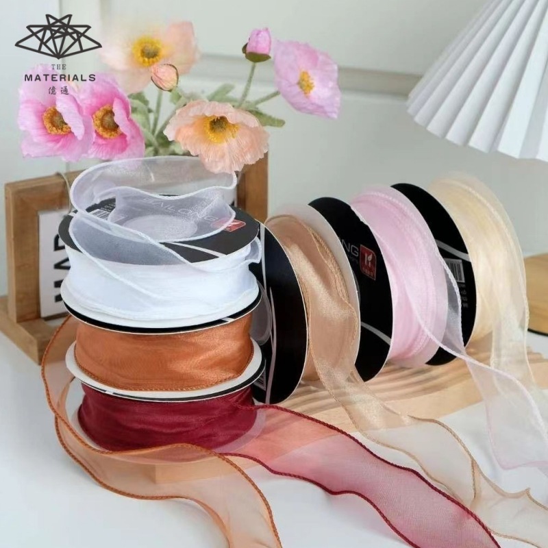 Yitong grilled yarn fishtail yarn ribbon flower packaging diy material wave baked edge ribbon ribbon bow ribbon