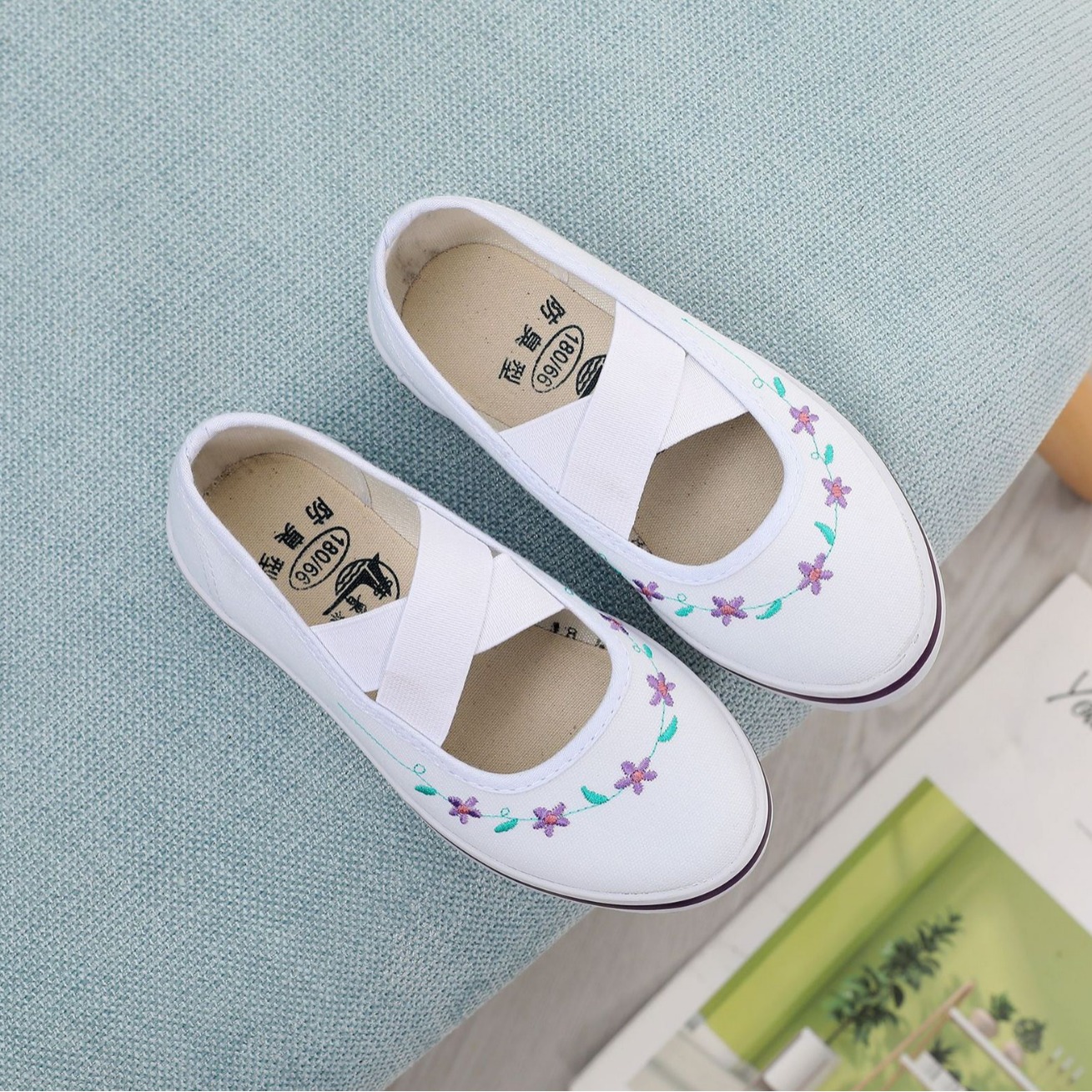 Kindergarten Indoor Shoes Girls' Canvas Shoes Children's Cloth Shoes Dance Shoes Dance Shoes White Shoes Children's Shoes