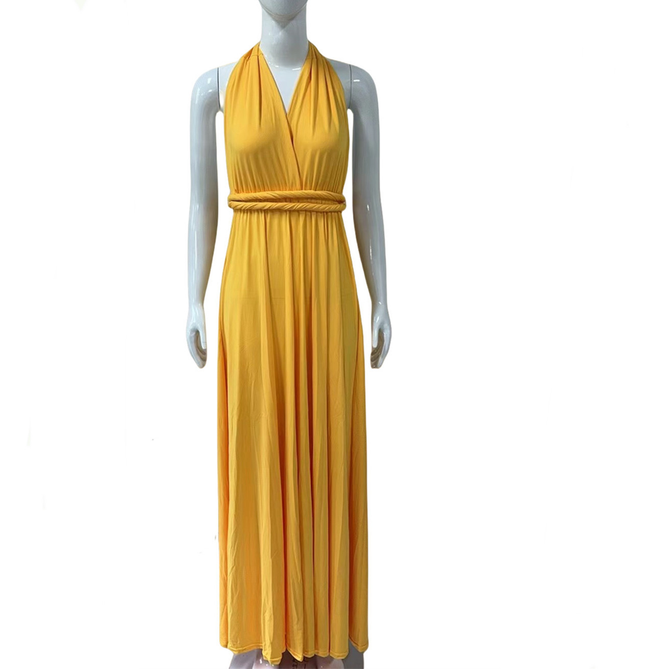 Picture of French Retro High-end Sense Small Multi-wear Strap Large Swing dress Backless Sexy Bridesmaid Dress for Women