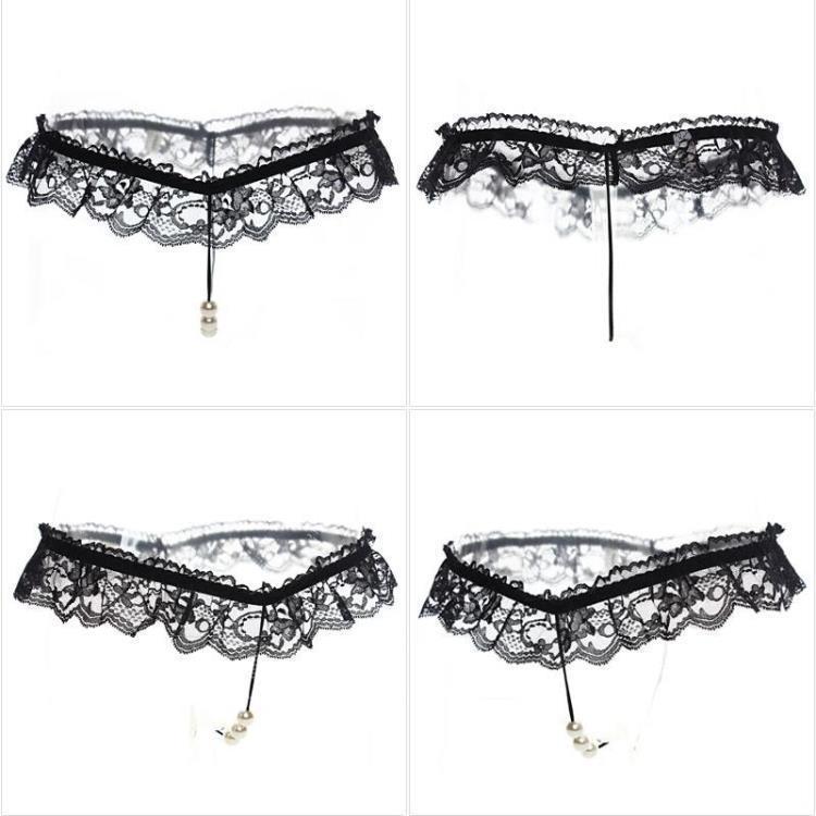 Picture of Sexy Exposed Pp Lace Women's T-Pants/Thong Pearl Intimates Massage Sexy Intimates Open Intimates T1