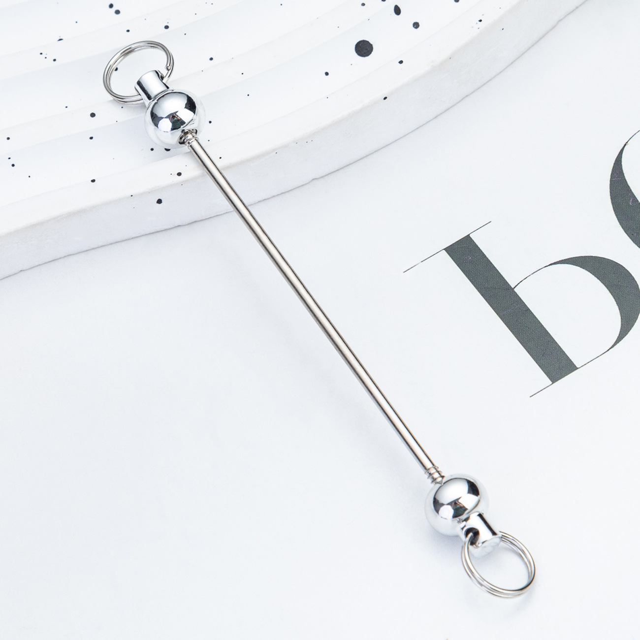 Picture of Creative New diy beaded pole gradient color beaded keychain pole accessories pendant in stock wholesale
