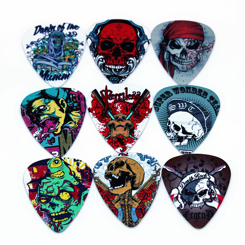 10 Pieces of Mixed Spot Colorfulful Guitar Pick Accessories, Painted Ukulele Shrapnel, Musical Instrument Production