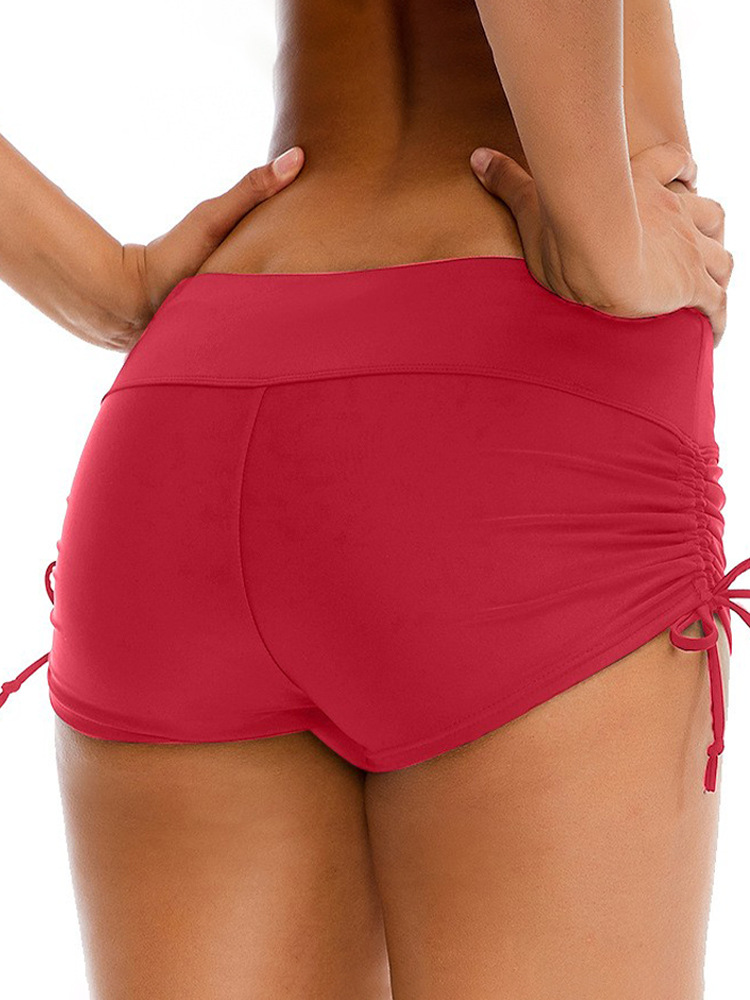 Picture of Summer ladies loose lace-up boxer beach swimming trunks wading snorkeling suit swimsuit pants spot wholesale