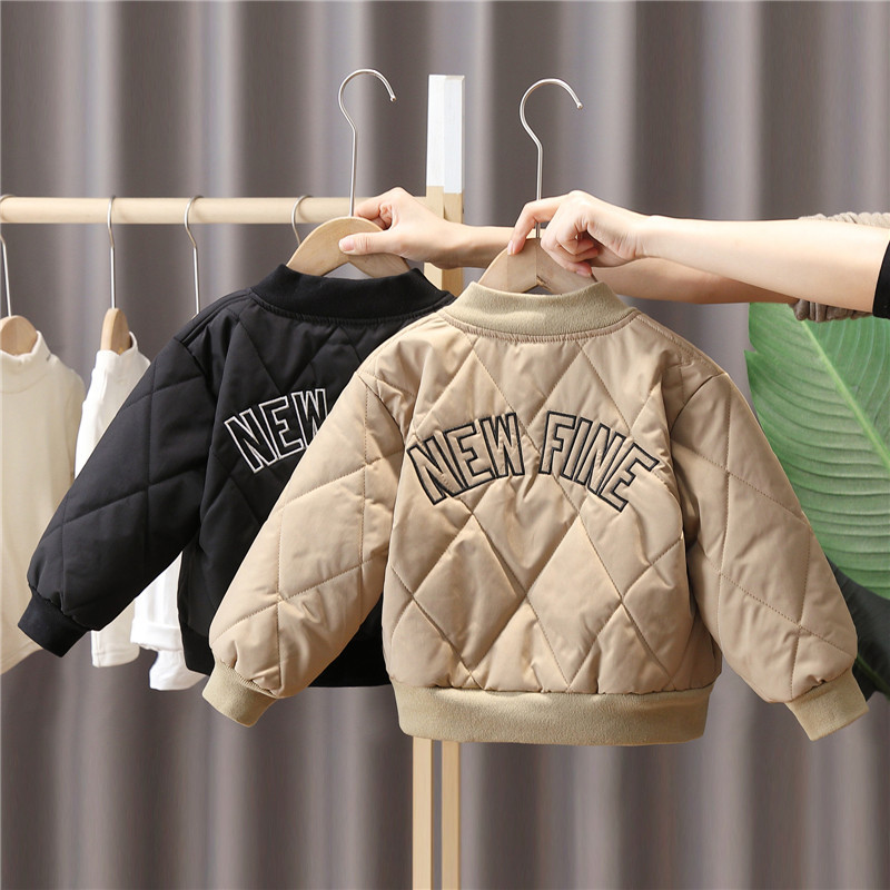 Picture of 1039 Boys' Late Autumn Jacket 2025 New Handsome Baby Quilted Thickened Baseball Clothes Trendy Children's Lightweight
