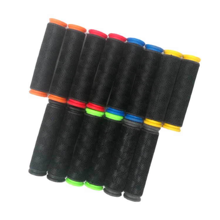 Bicycle two-color handle cover/mountain bike soft rubber handle cover/water pattern/comfortable handle cover/bicycle equipment accessories