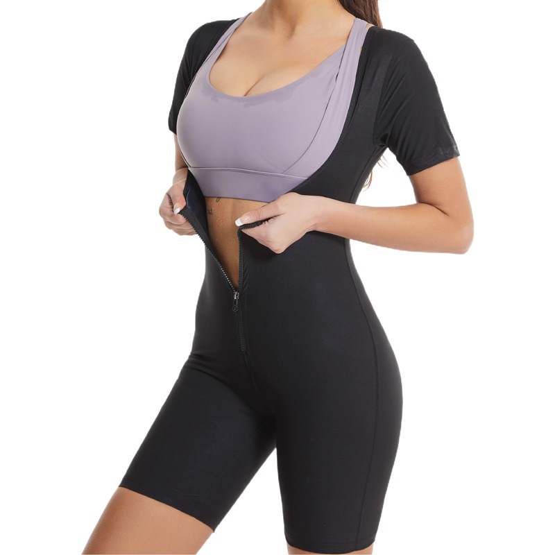 Amazon Cross-border Women's Fitness Sports Sweat Suit Chest Lifting Jumbo Body Vest Waist Lifting Hip Body Shaper
