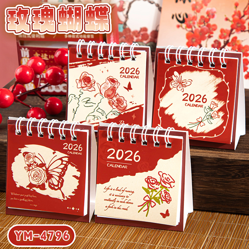Picture of 2026 New Year Creative Simple Desktop Mini Small Desk Calendar Fresh Student Portable Notebook Calendar Ornament