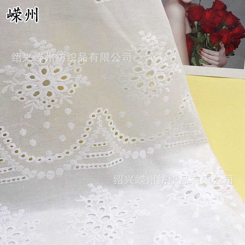 Cotton Fabric with Bilateral Positioning for Clothing, Embroidered Fabric, Camisole Dress Fabric, Cheongsam Fashion Handmade DIY Fabric