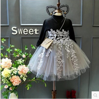 Picture of 2024 Spring and Autumn New Korean Style Fashion Knitted Sweater Dress Girls Long Sleeve Knitted Gauze Dress Ready in Stock