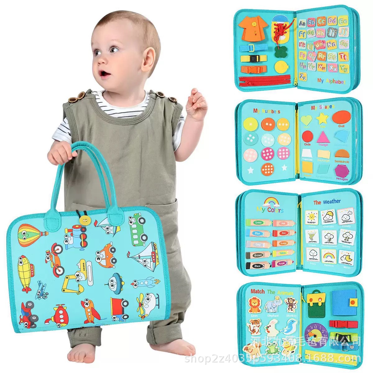 Wholesale Children's Felt Learning Board Early Education Educational Hands-On Ability Practice Toy Felt Busy Board