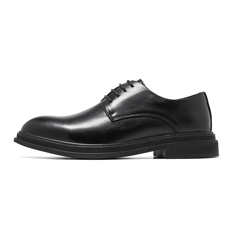 Picture of Niche Soft Leather Casual Shoes, Spring Business Formal Leather Shoes, Inner Heightening Suit, High-End Wedding Groom's Shoes, Lace-Up