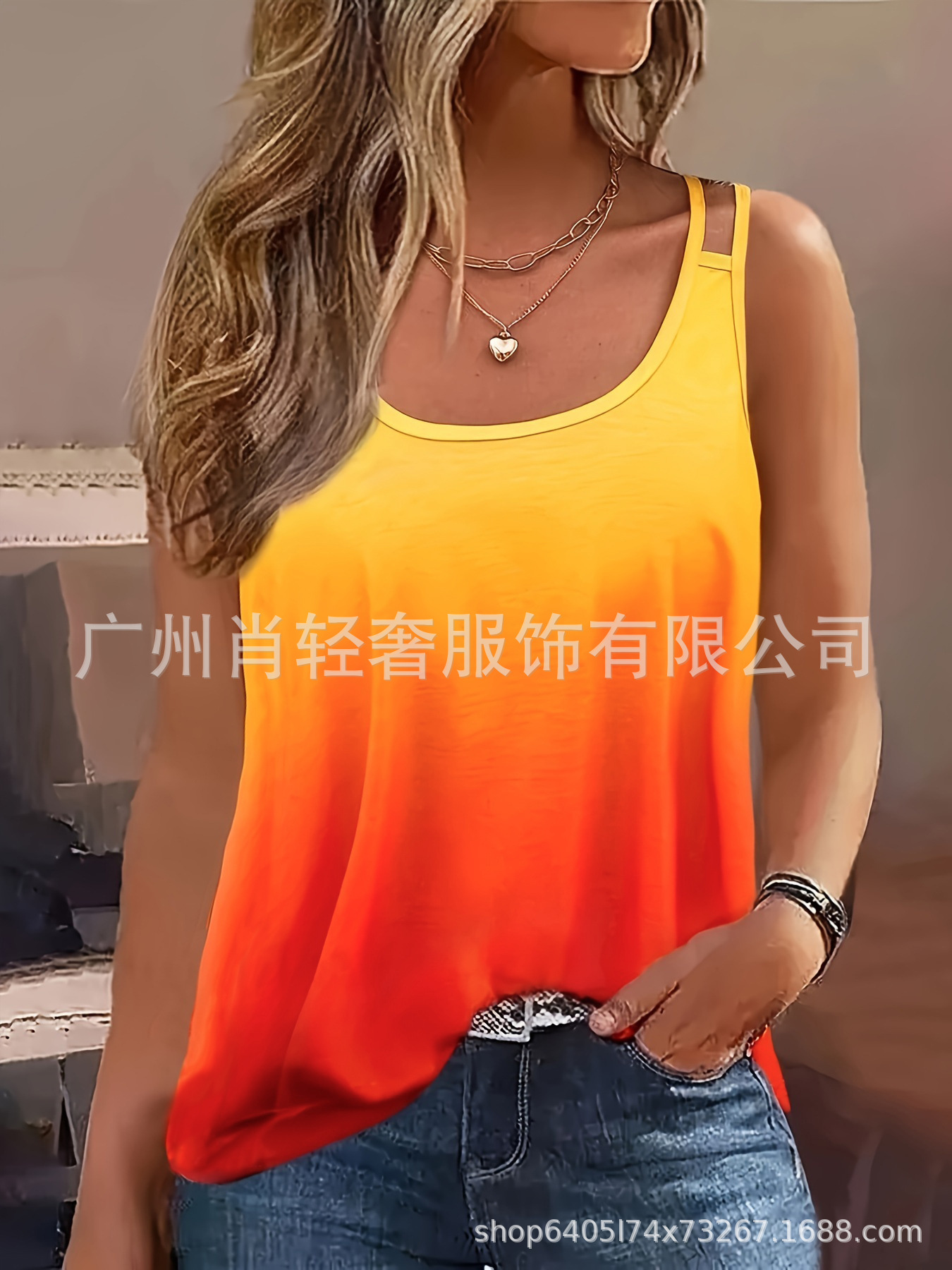 European and American Sexy Camisole Top Women's Casual Street All-match I-shaped Vest