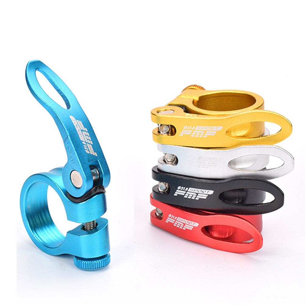 Mountain bike bicycle rod clamp seat pipe clamp 31.8/34.9mm aluminum alloy quick-release seat pipe clamp bundle