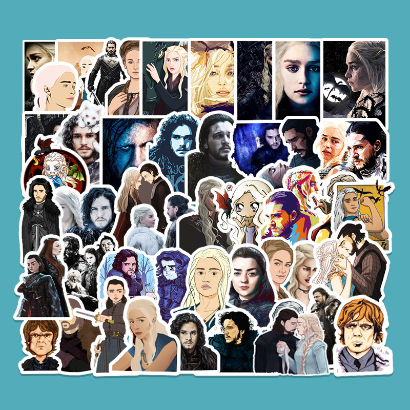 50 pieces of American TV show power game Foreign trade graffiti stickers luggage laptop stickers car decoration stickers