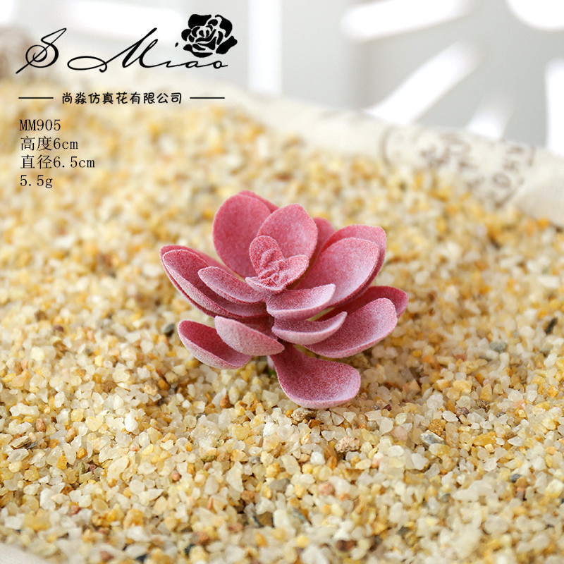 Picture of 006 Flocked Red Series Succulents Creative DIY Supplies Accessories Factory Direct Supply Wholesale Artificial Green