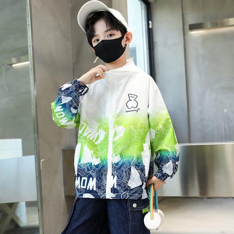 Picture of Children's Wear Boy's Summer Sun Protection Coat 2024 New Children's Summer Sun Protection Coat Thin Mid-Big Children's Summer Fashionable