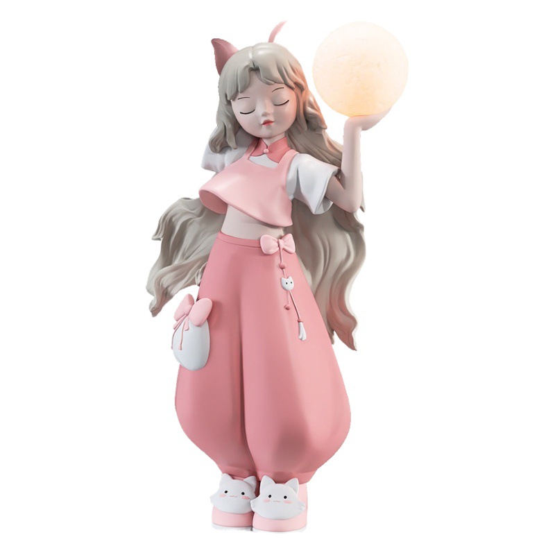 Cream Style Girl Living Room Floor-Standing Ornaments Home Accessories Tv Cabinet Sofa Next to Tray Lamp Housewarming New Year Gift