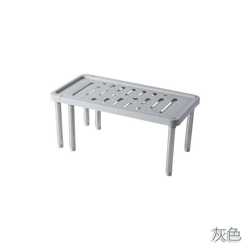 Picture of Telescopic Storage Rack Kitchen Drain Rack Seasoning Bottle Storage Rack Cabinet Organizer Rack Double-Layer Countertop Storage Rack