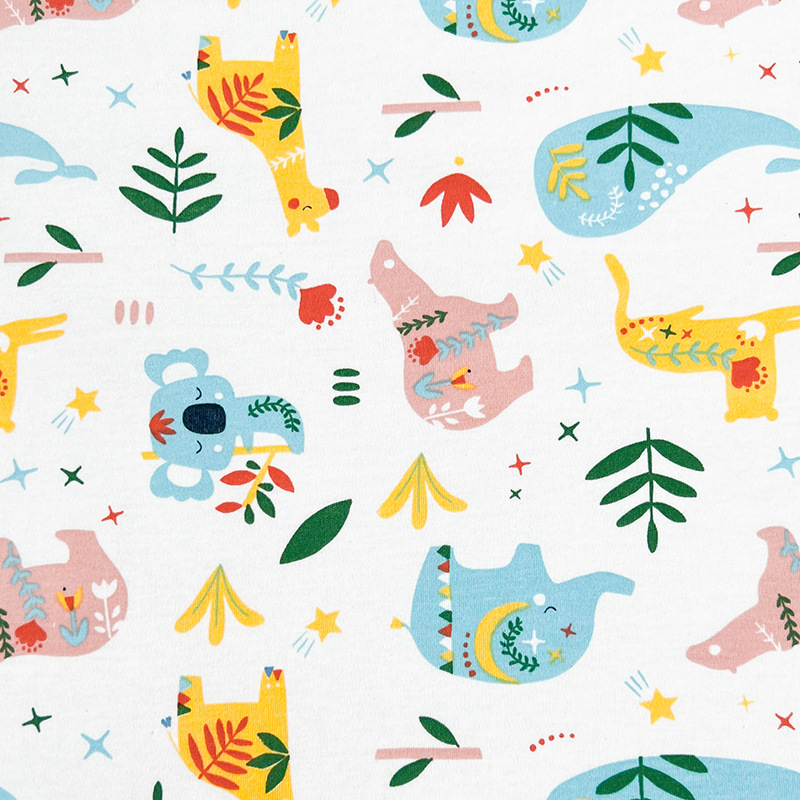 Picture of category a cotton cotton wool cloth cartoon printing new flower baby t-shirt underwear home clothing fabric in stock