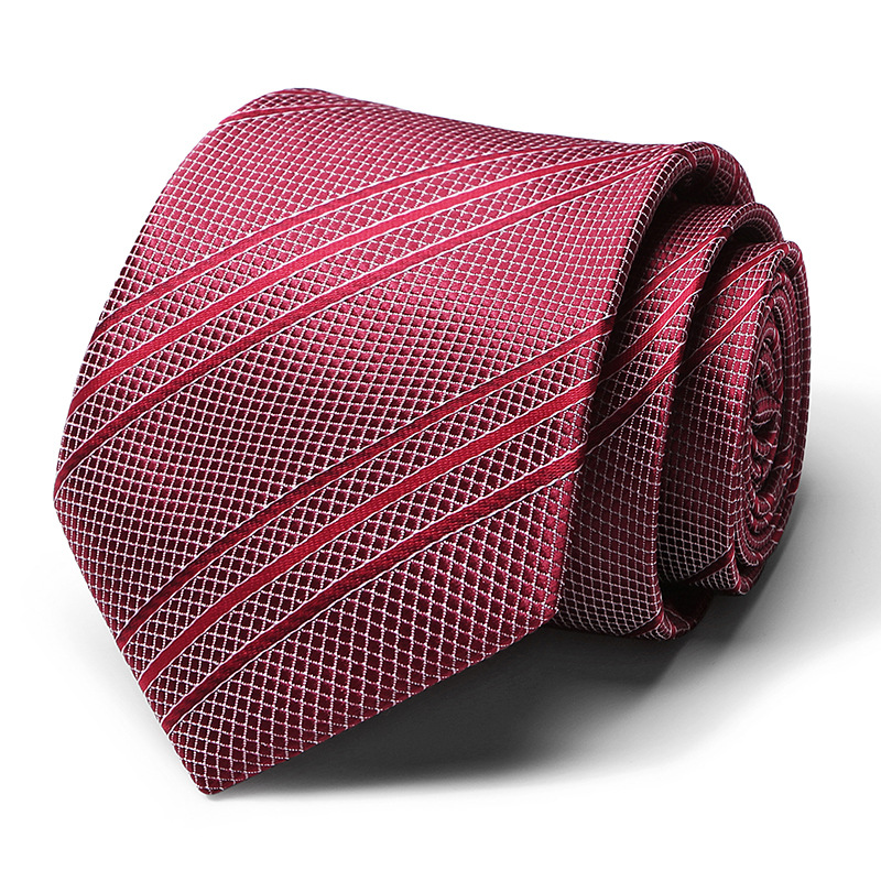 Picture of Tie spot tie polyester silk tie manufacturer 8cm business men's formal wear wedding studio tie