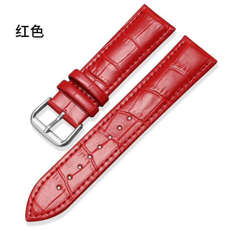 Picture of Factory Direct Sales Genuine Leather Watch Strap Crocodile Pattern Bamboo Pattern Pin Buckle Watch Strap Seven Colors Optional Suitable for Huawei Gt Samsung Apple
