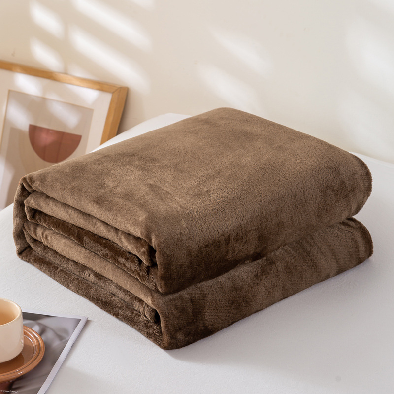 Picture of Foreign Trade Cross-Border Solid Color Flannel Blanket Summer Sofa Nap Blanket Coral Velvet Sheets Gift Blanket Wholesale