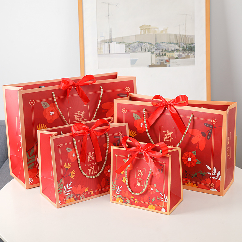 Wedding banquet wedding gift bag new wedding candy bag wedding gift candy bag Chinese style candy bag hand