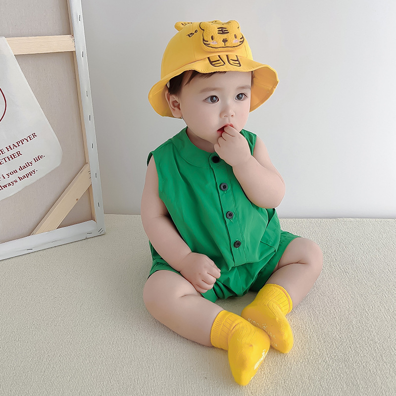 Baby cartoon jumpsuit newborn Western style cute romper baby summer outing clothes fashion romper