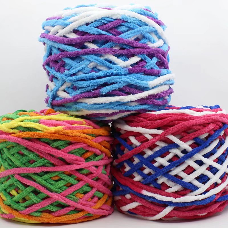 Ice thread coarse wool ball handmade diy knitting scarf wool ball men and women hook crochet slippers cushion line wholesale