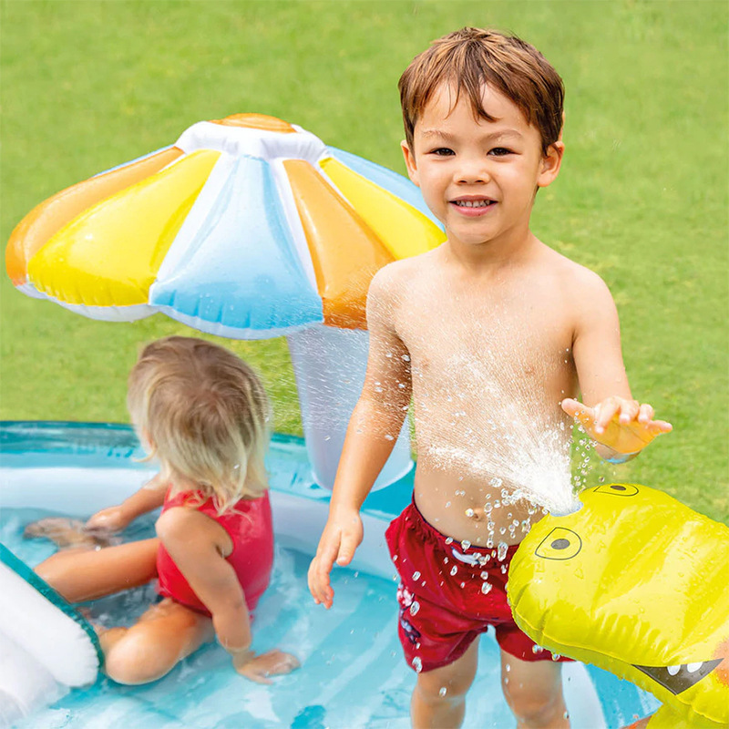 Picture of intex57165 children's indoor and outdoor Marine Ball pool sunshade swimming pool slide fountain inflatable swimming pool