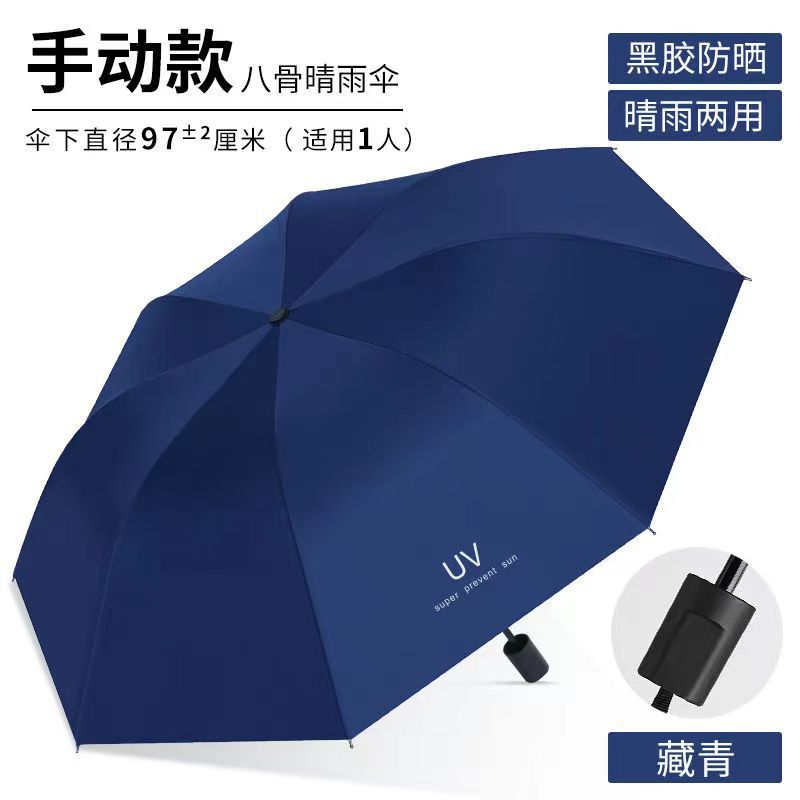 Picture of UV Umbrella Custom Wholesale UV Protection Thickened Sun Protection Sunshade Umbrella Sun Umbrella Folding Sunny and Rainy Umbrella for Men and Women