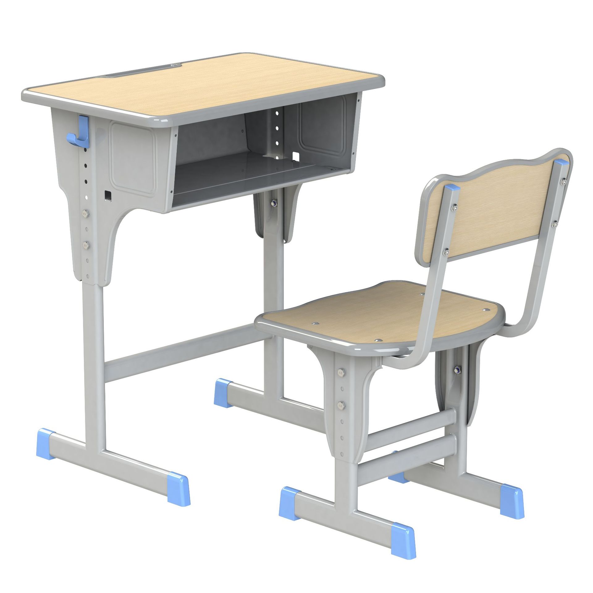 Picture of School Desk and Chair Training Desk Study Desk Children's Desk Single Training Desk Liftable Student Desk and Chair