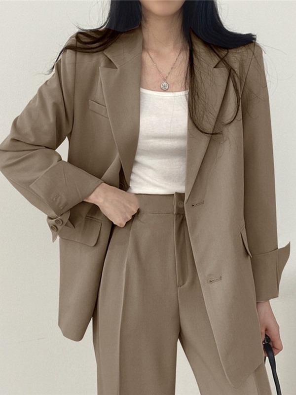 Picture of Suit Jacket High Sense Women's Spring and Autumn Design Sense Thin Niche Professional suit Temperament Slim-fit Small Suit Two-piece Set