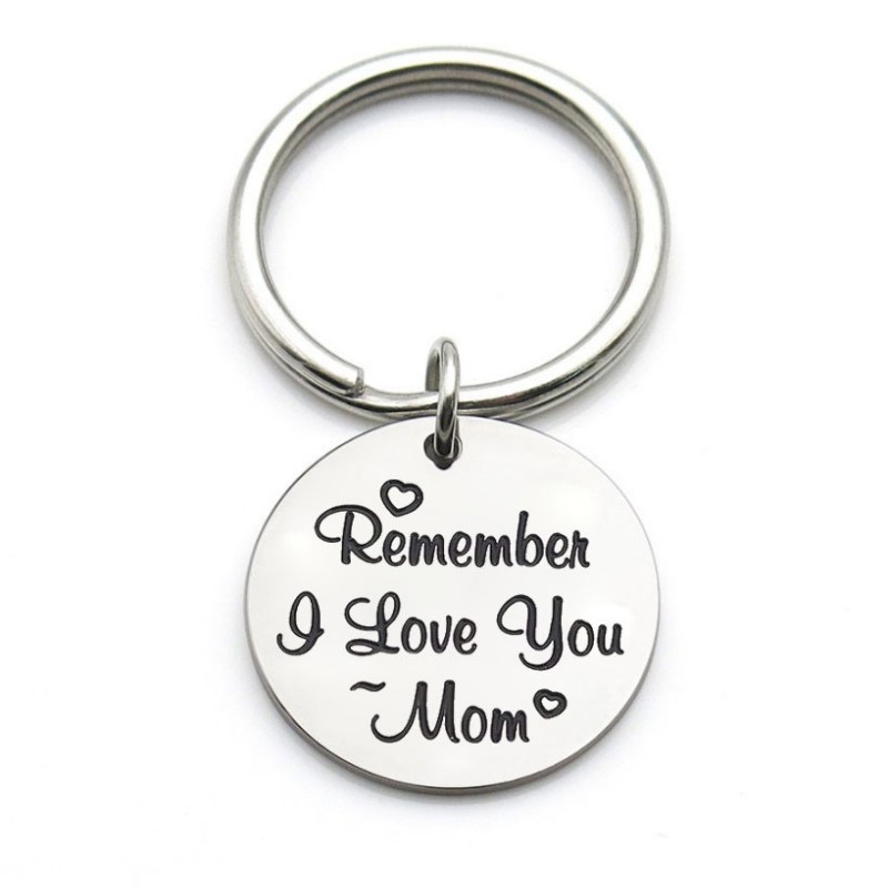 Picture of European and American hot jewelry stainless steel family gift Mother's Day gift lettering stainless steel keychain