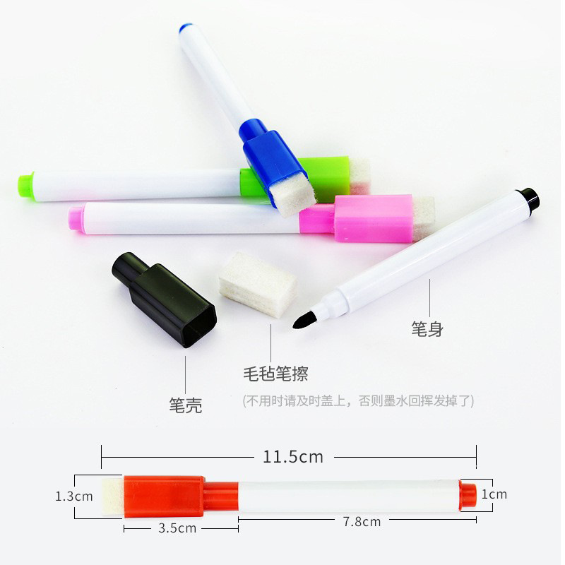 Picture of Factory Direct Sales Whiteboard Pens, Colorful Black Core Teacher Writing Pens, Watercolor Pens, Eco-Friendly Magnetic Drawing Pens, Children's Erasable Pens