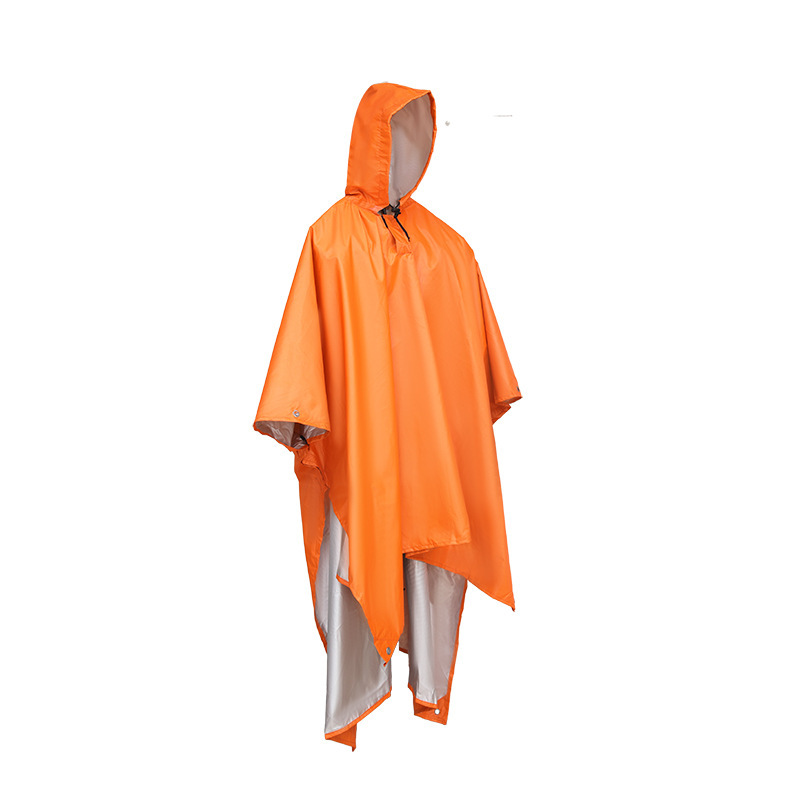 Picture of Cross-border Outdoor Three-in-one One-piece Raincoat Hiking Windproof Rainproof Riding Poncho Multifunctional Floor Cloth Delivery Storage Bag