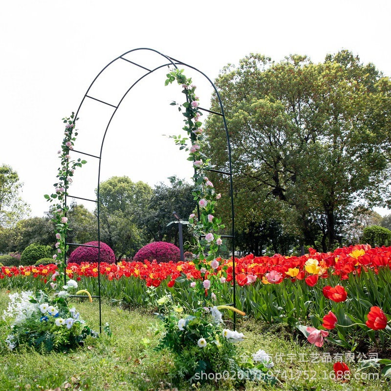 Picture of Source Factory Cross-border Hot Sale Courtyard Iron Arch Climbing Rack Wedding Garden Rose Flower Rack Grape Rack