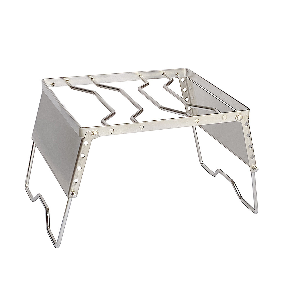 Stainless steel folding windproof grill outdoor multi-functional wind deflector stove holder portable camping picnic pot rack