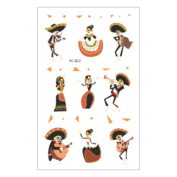 Picture of New Halloween Tattoo Sticker Funny Cartoon Fun Children Tattoo Sticker Disposable Tattoo Sticker Disposable