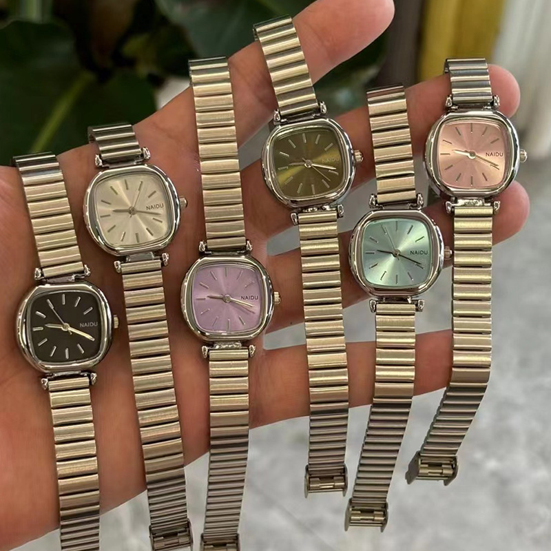 NAIDU Watch Bamboo Band Export Women's Watch Wholesale Cross-border Supply Square Band Women's Quartz Watch Southeast Asia