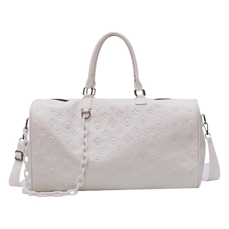 2023 New Short Distance Travel Bag Large Capacity pu Portable Travel Luggage Bag Fashion Embossed Sports Fitness Bag