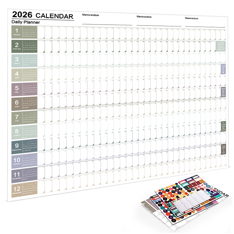 Picture of 2026 Full Year English Edition Desk Calendar Korean Version Desktop Wall Calendar Creative Simple Planner Amazon