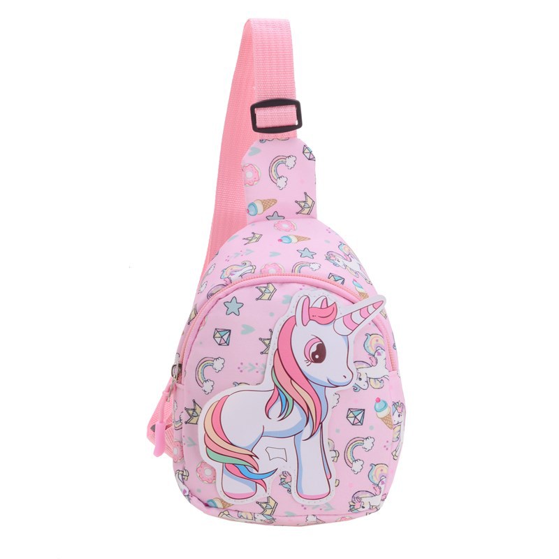 Picture of Children's Bags 2024 New Cartoon Cute Print Baby Chest Bag Fashionable Girls Lightweight Crossbody Bag Coin Purse