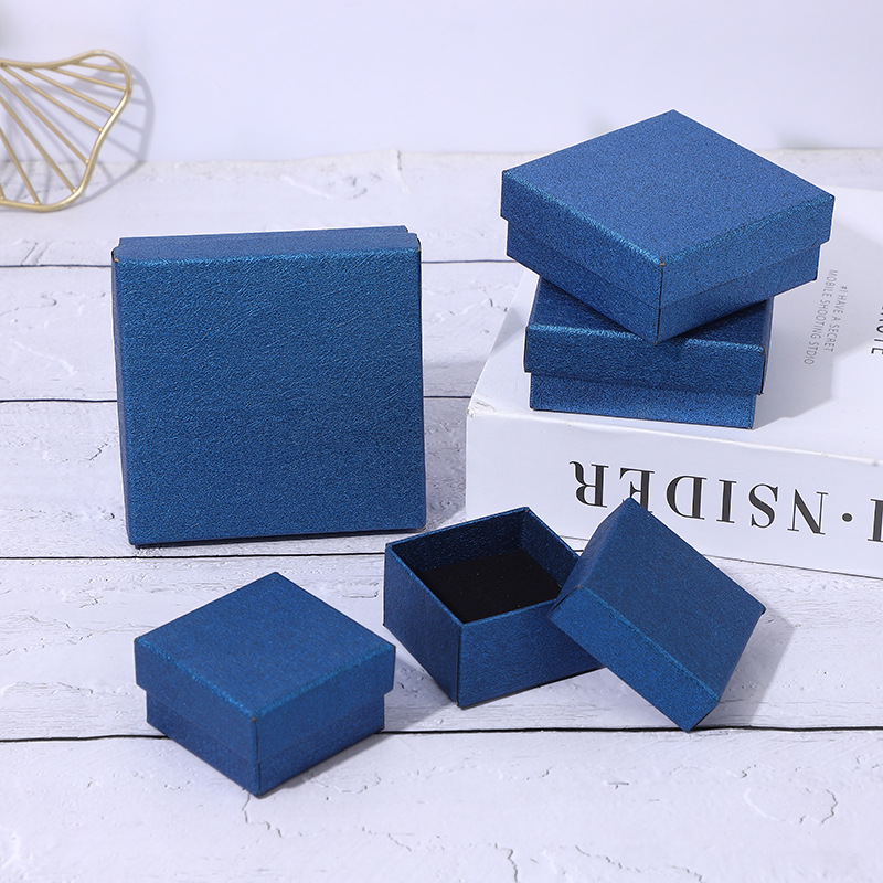 in stock Blue Fresh Jewelry Box Ring Box Necklace Pendant Storage Gift Box Jewelry Packaging Box High Color Value