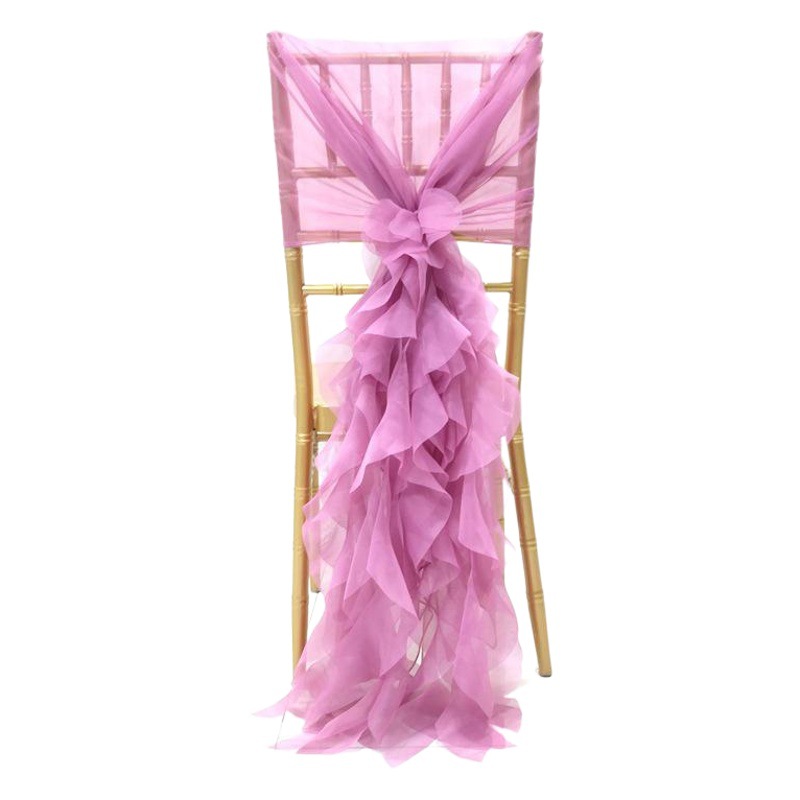 Cross-border Outdoor Wedding Bamboo Chair Back Flower Milk Yarn Chair Back Decoration European Wedding Decoration